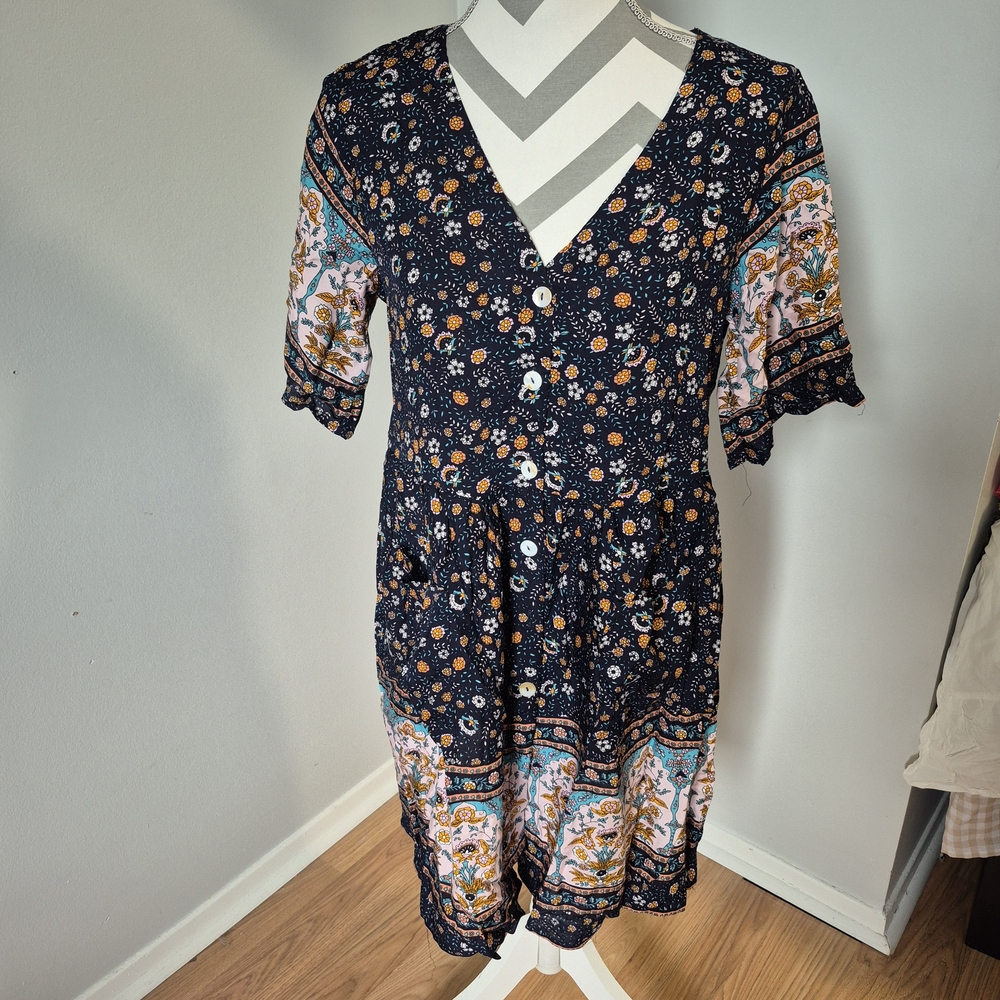 Floral V-Neck Dress